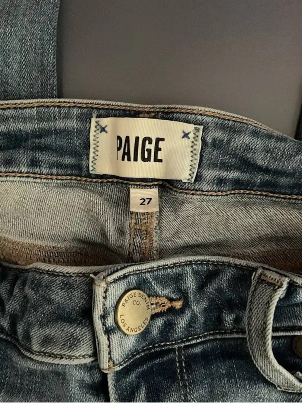 PAIGE Verdugo Raw Hem Ankle
Jeans mid rise medium blue size 27 - Picture 6 of 8
